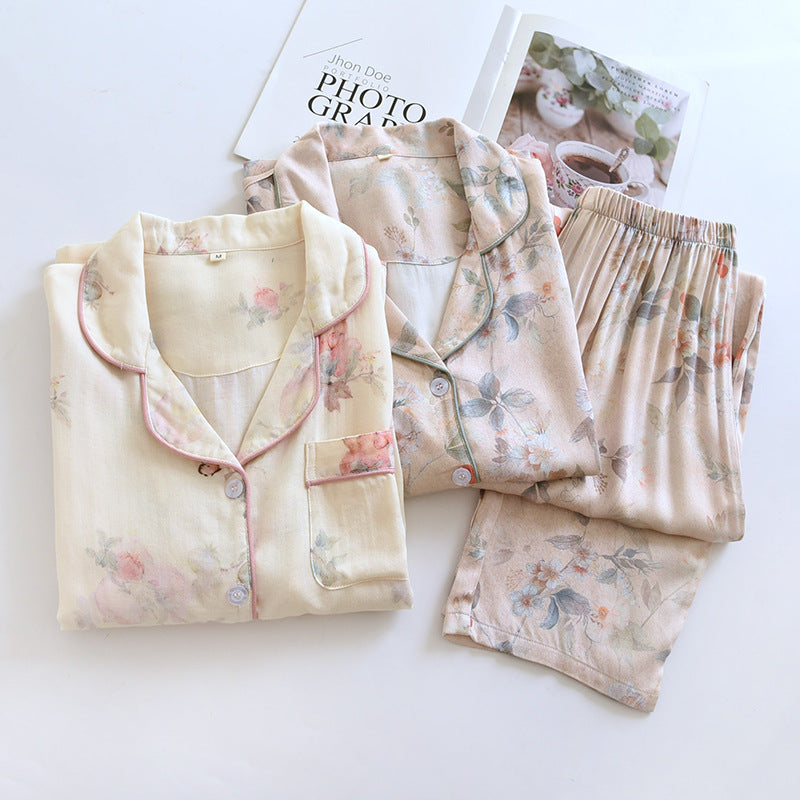 Vega - Pijama Floral de Camisa y Pantalón