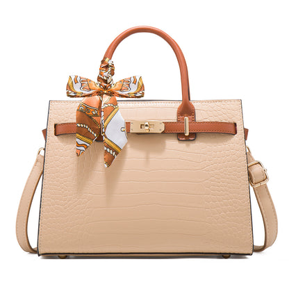 Mireia - Bolso de Mano Elegante con Detalle de Pañuelo