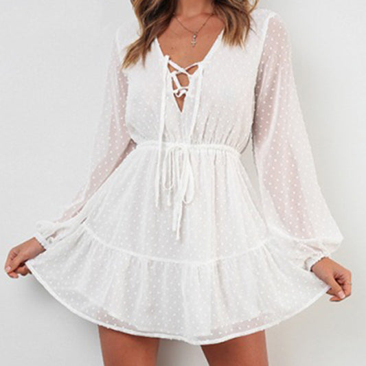 Regina - Vestido Romántico de Gasa Ligera