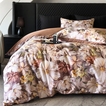 Lúa - Juego de Ropa de Cama Floral de Algodón