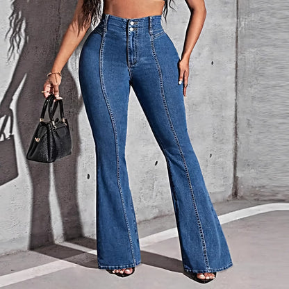 Isabella - Jeans acampanados de cintura alta y esculpido