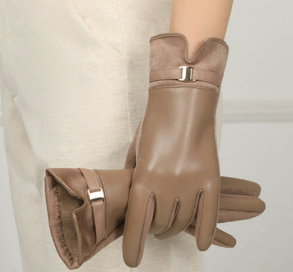 Albor - Guantes Elegantes de Invierno con Detalle de Hebilla