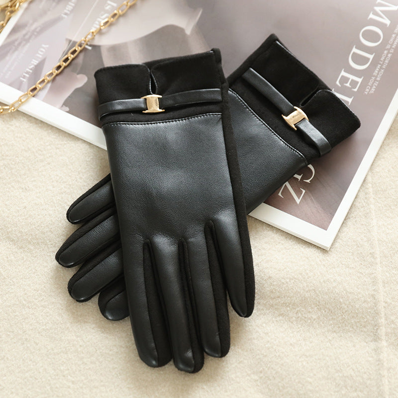 Albor - Guantes Elegantes de Invierno con Detalle de Hebilla