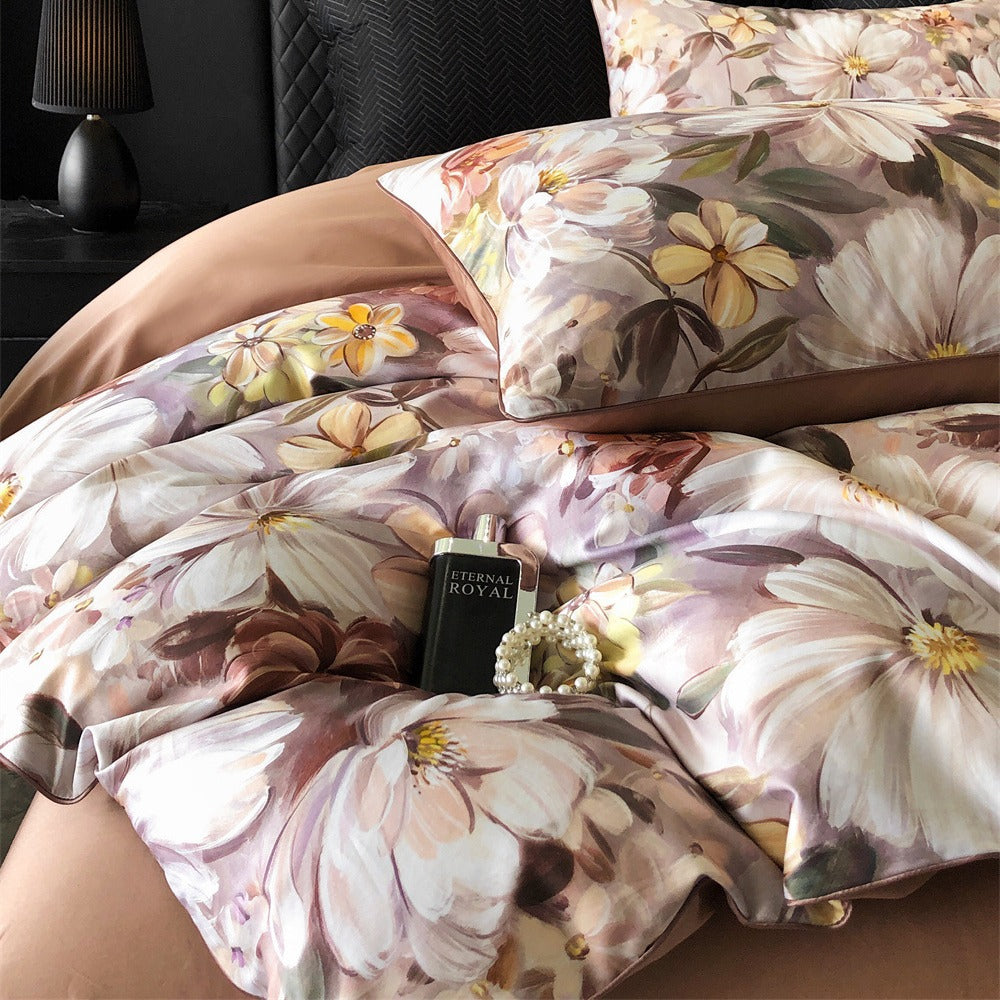 Lúa - Juego de Ropa de Cama Floral de Algodón