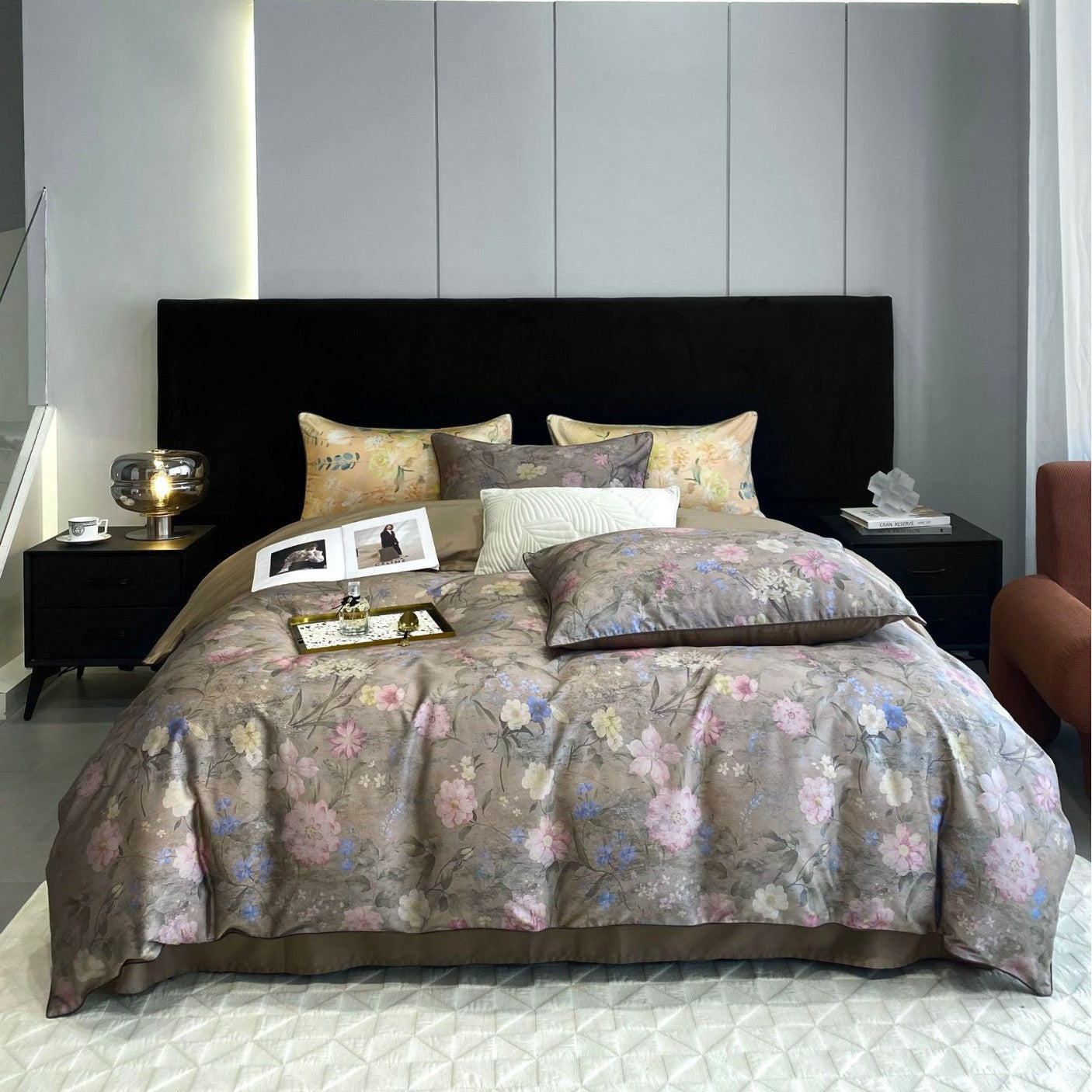 Lúa - Juego de Ropa de Cama Floral de Algodón