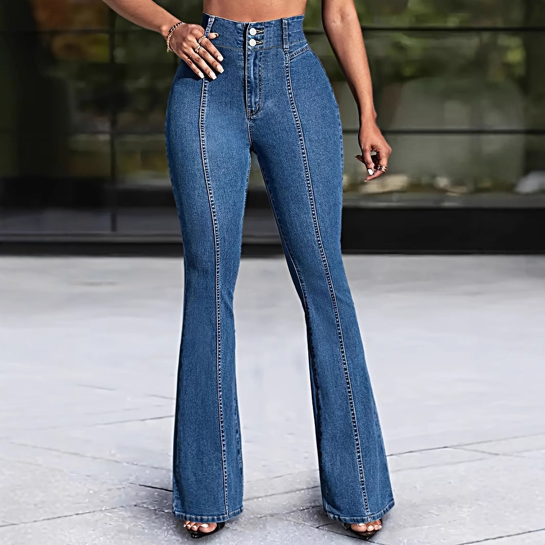 Isabella - Jeans acampanados de cintura alta y esculpido