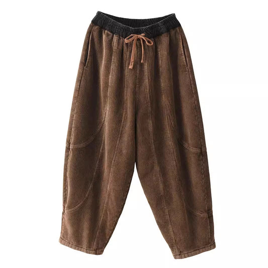 Valeria - Pantalón de Pana con Cintura Elástica