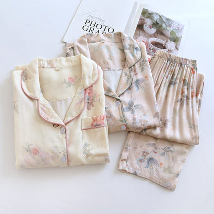 Vega - Pijama Floral de Camisa y Pantalón