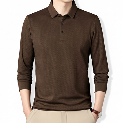 Sebastián - Polo de Manga Larga con Textura Premium