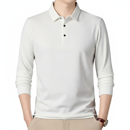 Sebastián - Polo de Manga Larga con Textura Premium