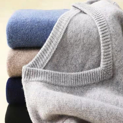 Gael - Jersey de Punto con Cuello en V Clásico