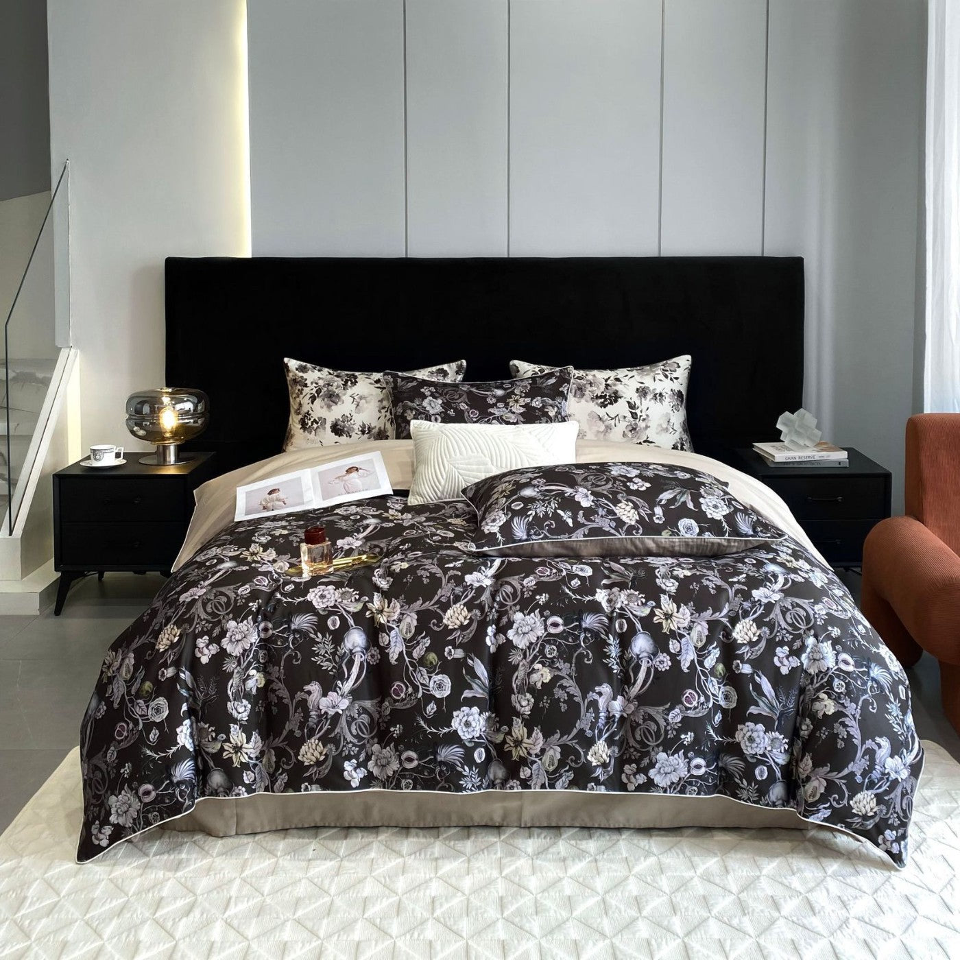 Lúa - Juego de Ropa de Cama Floral de Algodón