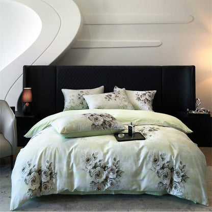 Lúa - Juego de Ropa de Cama Floral de Algodón