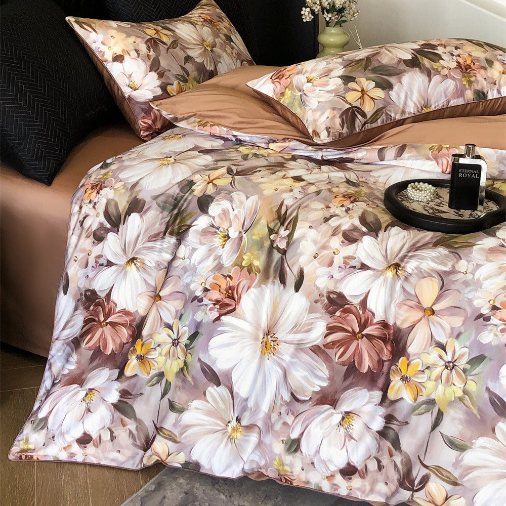 Lúa - Juego de Ropa de Cama Floral de Algodón