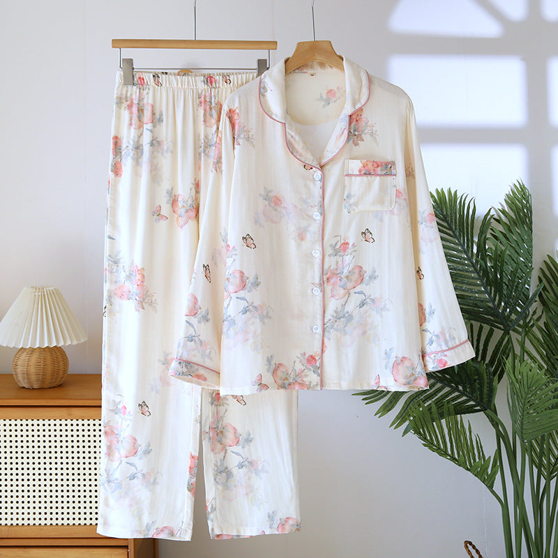 Vega - Pijama Floral de Camisa y Pantalón